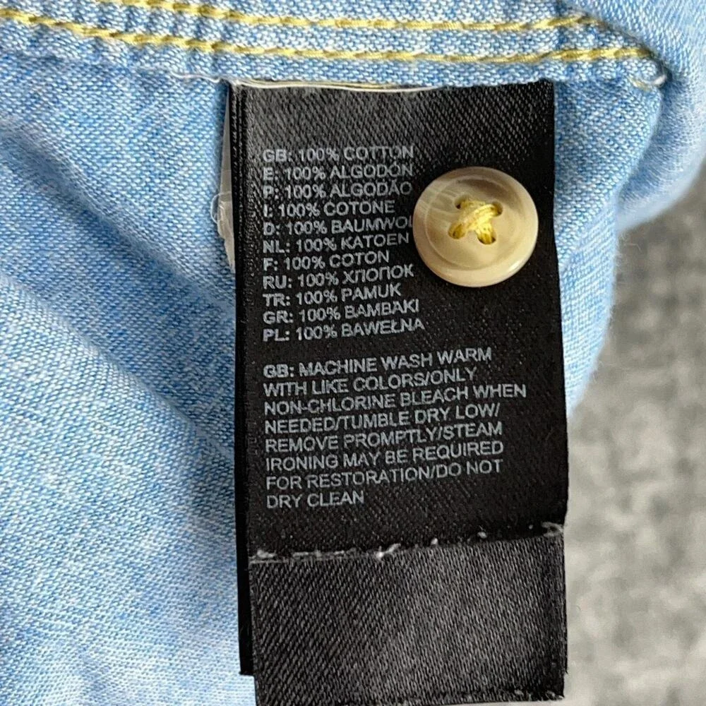 North‎ Face Shirt Mens Large Yellow Plaid Button-Up Lined Short sleeved Casual